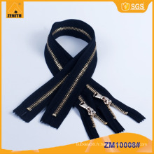 5 # Usines Bon état Veste en cuir Metal Zipper ZM10008